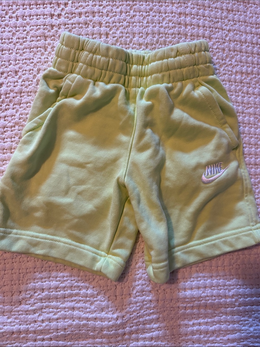Nike Kids Light Green Elastic-Waist Shorts